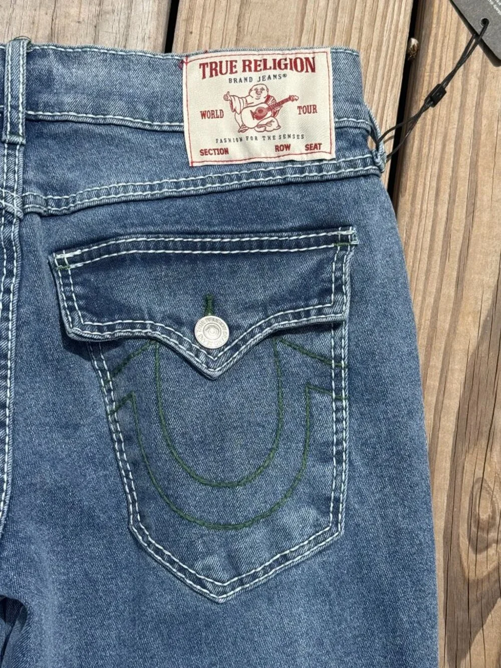 True Religion Ricky Big T Flap Jeans 30x34 Y2K Relaxed Streetwear NWT 3869